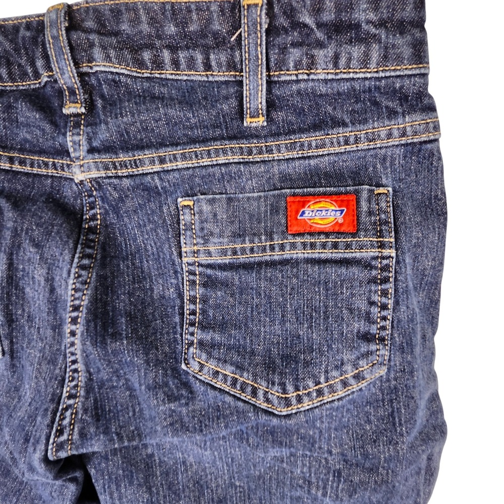 Dickies Carpenter Jeans Womens 8 Tall Blue Denim Stretch FD114RDA Workear Street